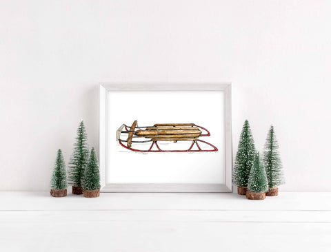 Vintage Sled Print