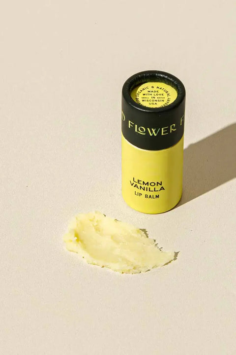 Lemon Vanilla Organic Lip Balm / 0.3 oz Biodegradable Tube🍋