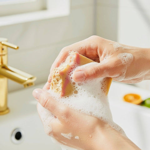 Sweet Orange Oatmeal Handmade Soap Bar VEGAN COLD PROCESS