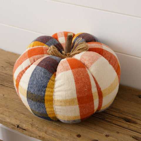 Flannel Pumpkin - Navy, Rust, Mustard, Medium