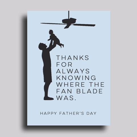 Fan Blade Greeting Card Father's Day