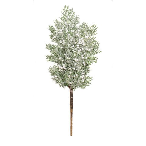 Frosted Snow Berry & Pine Spray, 14"