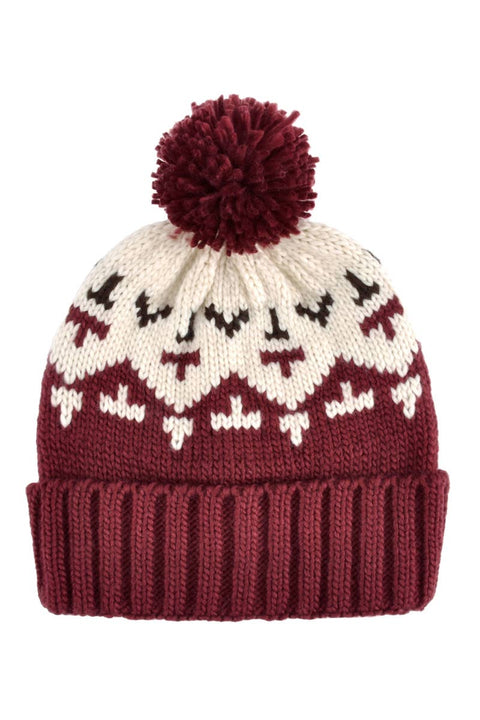 Crochet Knit Pom Pom Beanie