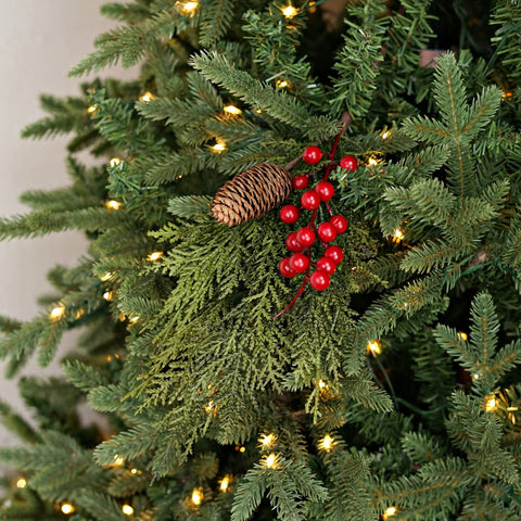 17in Pick-Superior Real Touch Mix Cedar w.Red Berry