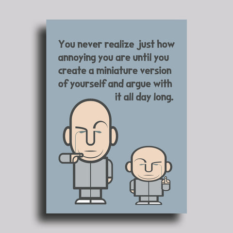 Miniature Version of Yourself (Mini Me) Parenthood Maternity Greeting Card