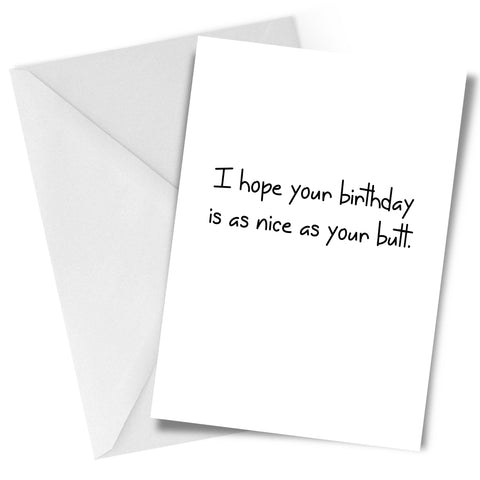 Nice Butt Birthday Card