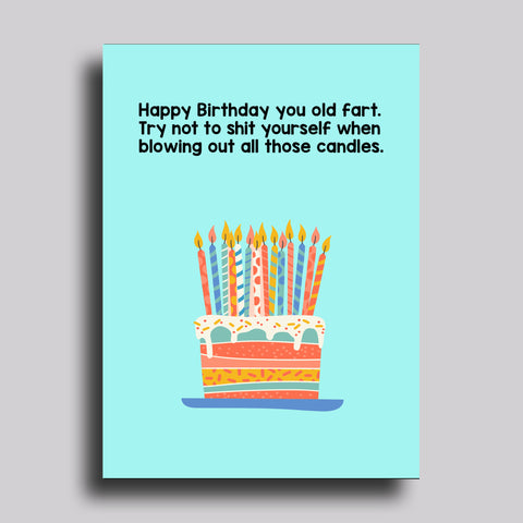 Old Fart Birthday Greeting Card