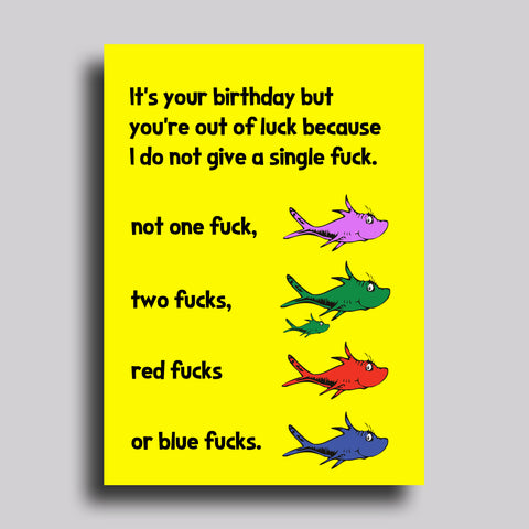 Out of Luck Birthday Greeting Card