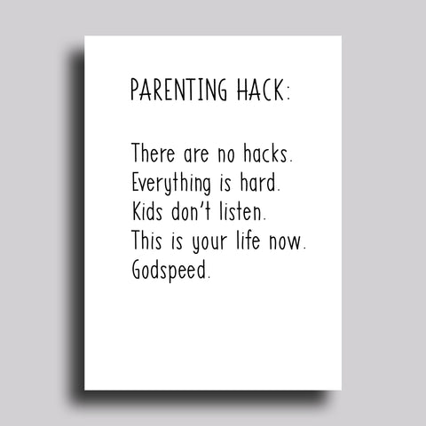 Parenting Hack Greeting Card