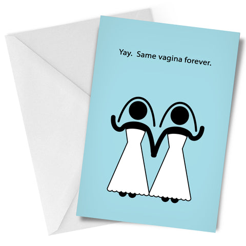 Same Vagina Forever Alternative Greeting Card Marriage