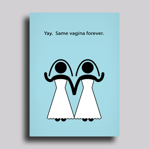 Same Vagina Forever Alternative Greeting Card Marriage