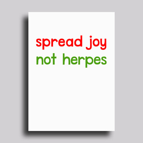 Spread Joy Not Herpes Christmas Card