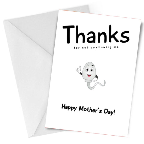 Thanks For Not Swallowing Me  Mother's Day Greeting Card