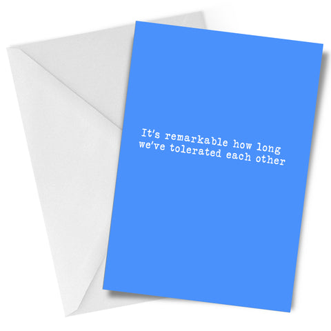Tolerated Greeting Card