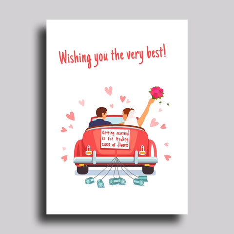 Wishing You The Very Best Wedding Marriage Greeting Card