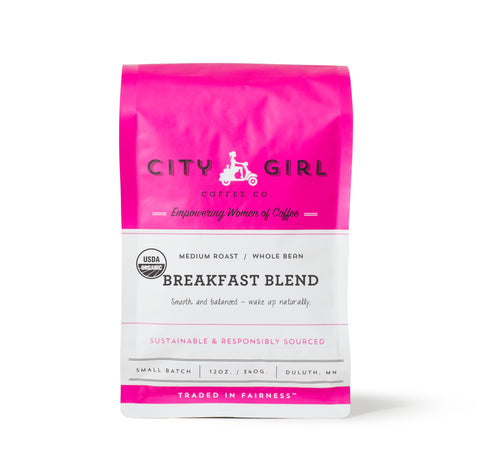 City Girl Organic Breakfast Blend Whole Bean Coffee
