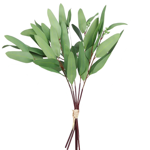 Eucalyptus, Real-Touch 14"-Pack of 5-Real Touch Artificial Eucalyptus Stems