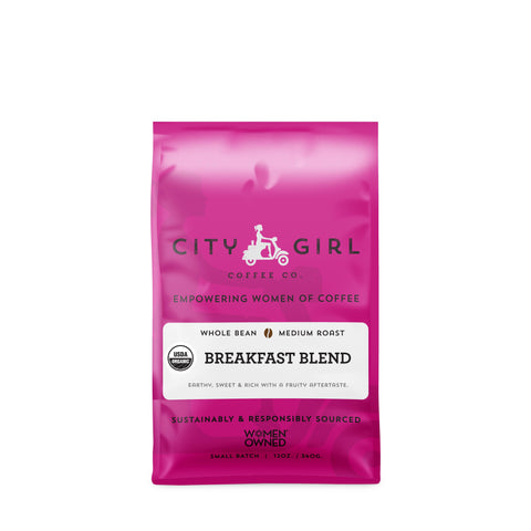 City Girl Organic Breakfast Blend Whole Bean Coffee