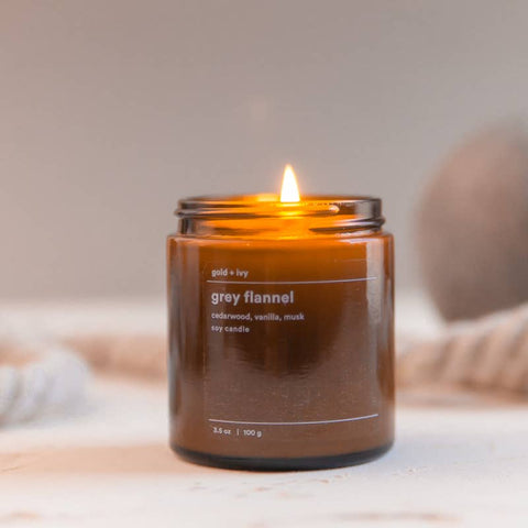 Grey Flannel Cozy Soy Candle - 2 sizes