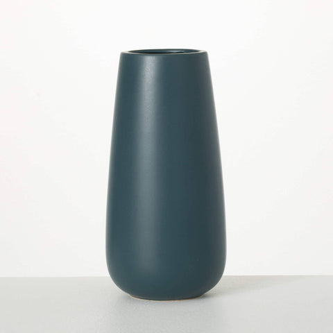 Modern Black Matte Tapered Vase