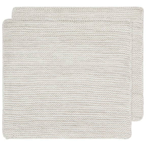 Dove Gray Knit Dishcloths Set of 2