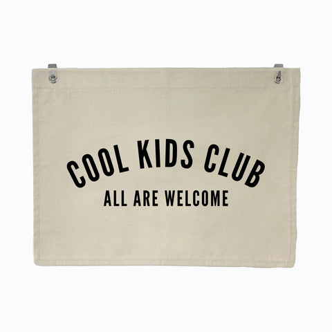 Cool Kids Club, All Are Welcome Kids Playroom Canvas Banner