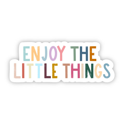 Enjoy The Little Things Multicolor Lettering Sticker