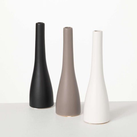 Neutral Slim Ceramic Vase