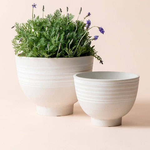 Merlet White Pots - 7.5 + 9.8 Inch