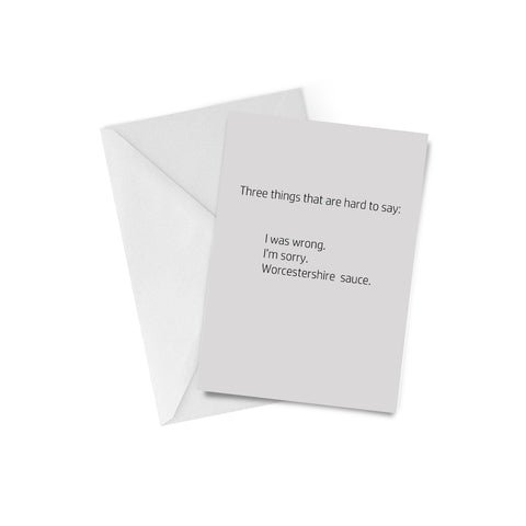 Things That Are Hard to Say Apology Card