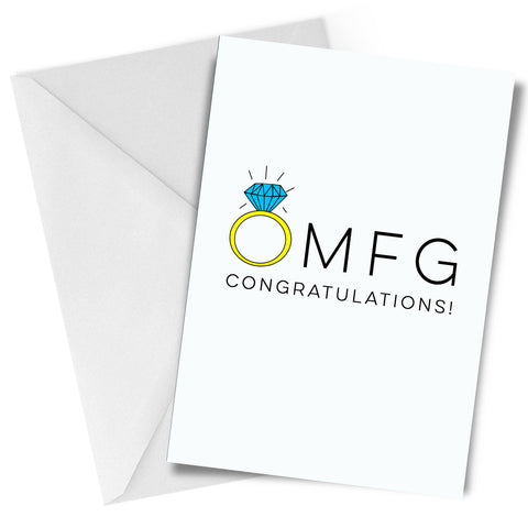 OMFG Greeting Card Marriage Wedding