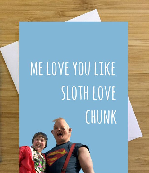 Sloth Love Chunk Greeting Card