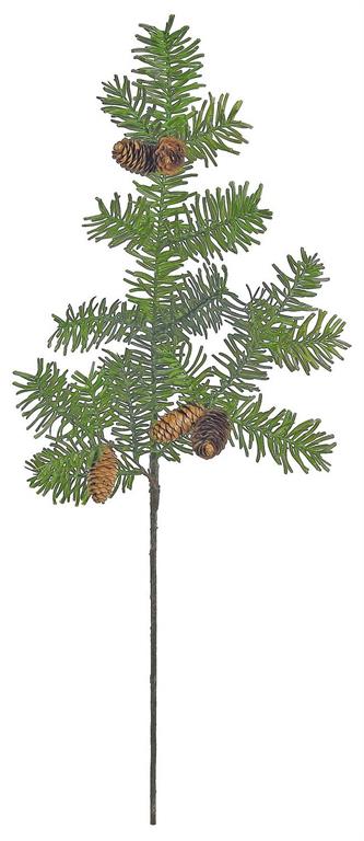 Broad Noble Fir Branch, Faux Greenery, 36" tall