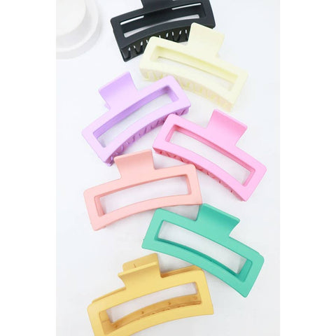 Extra Large Matte Rectangle Hair Claw