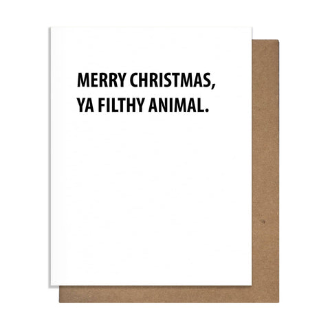 Filthy Animal Christmas Card