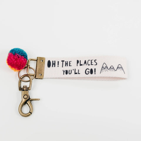Oh, The Places You'll Go -  Canvas Keychain