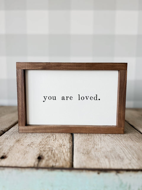 You Are Loved Wood Sign | Valentine's Day Home Decor