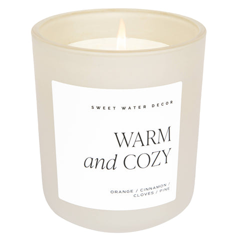 Warm and Cozy 15 oz Soy Candle, Matte Jar - Home Decor