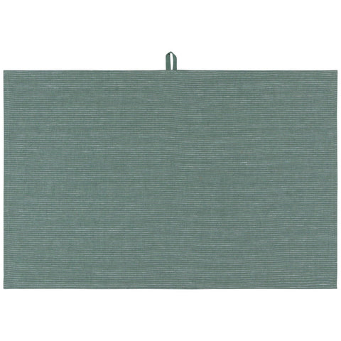 Jade Green Pinstripe Linen Dishtowel