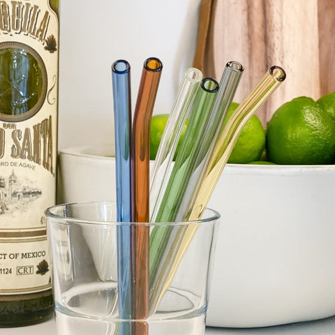 Glass Straws - Reusable Drinking Cocktail Straws