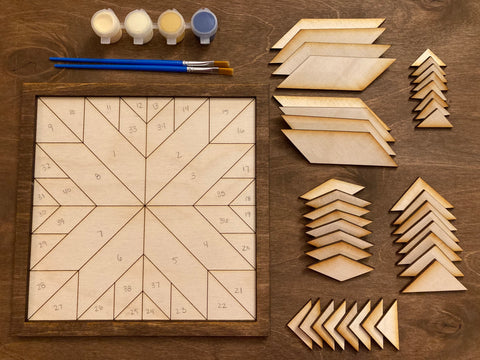 Barn Quilt Wood Mosaic DIY Craft Kit