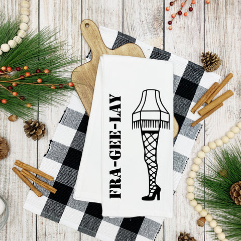 Fra-gee-lay Christmas Tea Towel