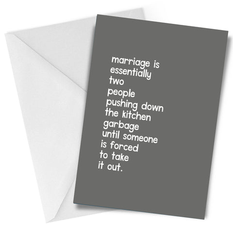 Push Down Garbage Greeting Card Marriage Anniversary