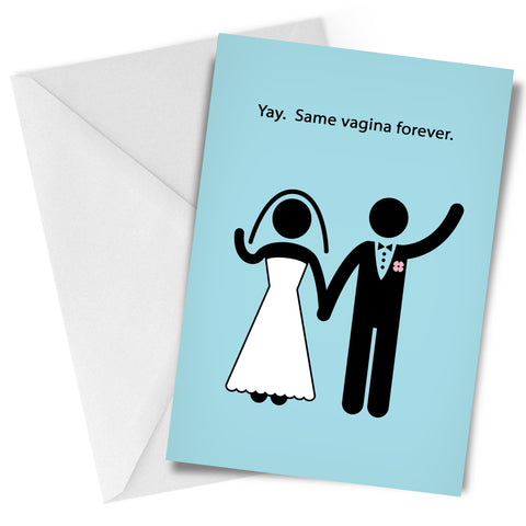 Same Vagina Forever Greeting Card Marriage