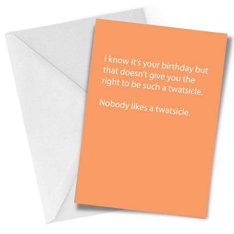 Twatsicle Greeting Card Birthday